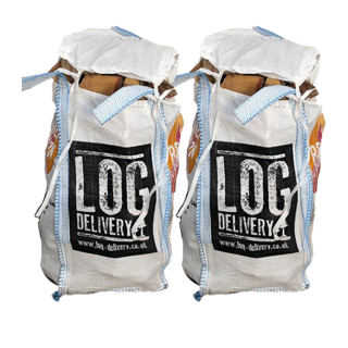 2 BARROW BAGS OF KILN DRIED HARDWOOD LOGS